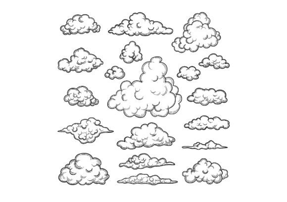 Download Hand Drawn Clouds. Weather Graphic - Hand drawn clouds Collection