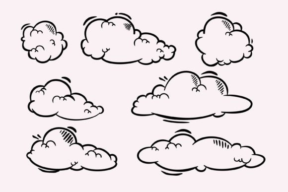 Download Cartoon Hand Drawn Clouds - Hand drawn clouds Collection