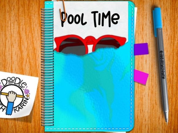 Download Pool Time Digital Planning Stickers - Digital planning Collection
